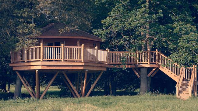 Bagthorpe Hall Treehouse in Norfolk, England.