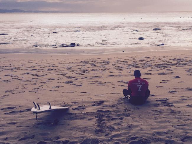 Mick Fanning prepares to hit the water at J-Bay. Picture: Russell Gould