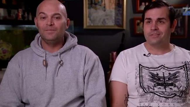 The gay couple opposed to same-sex marriage. Picture: ABC 7.30