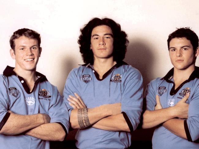 Sonny Bill Williams was a junior superstar making the NSW junior team with Cameron Phelps (left) and Daniel Conn (right) in 2002.