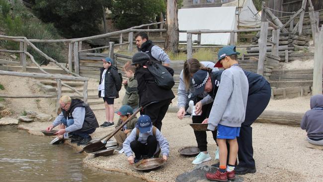 Kids enjoy panning for gold at Ballarat’s Sovereign Hill