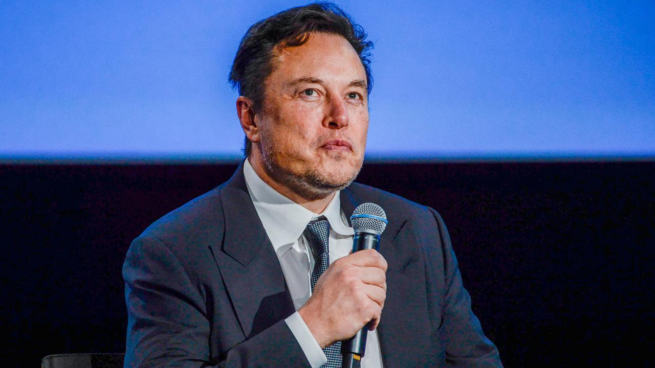 Musk also laughed at a joke by someone pretending to be Griffin but — unlike the suspended comedian — doing so while making clear it was parody. Picture: Carina Johansen / NTB / AFP / Norway OUT