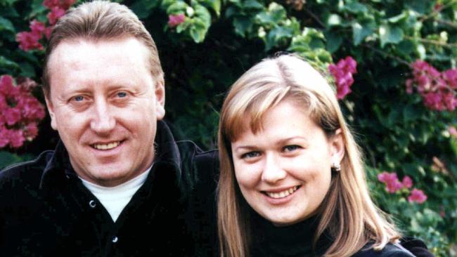 Murdered Russian buisnessman Gennadi Bernovski with his wife.