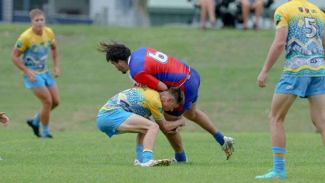 Ian Beale in action for the Newcastle-Maitland Region Knights against the Northern Rivers Titans during round one of the Laurie Daley Cup. Picture: DC Sports Photography.