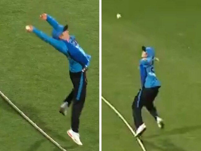 Bridget Patterson's acrobatic catch for the Adelaide Strikers was out of this world.