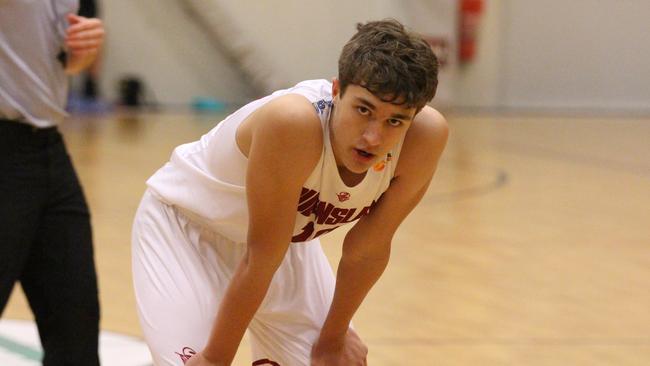 Matt Amoamo in action. Picture: Basketball Queensland