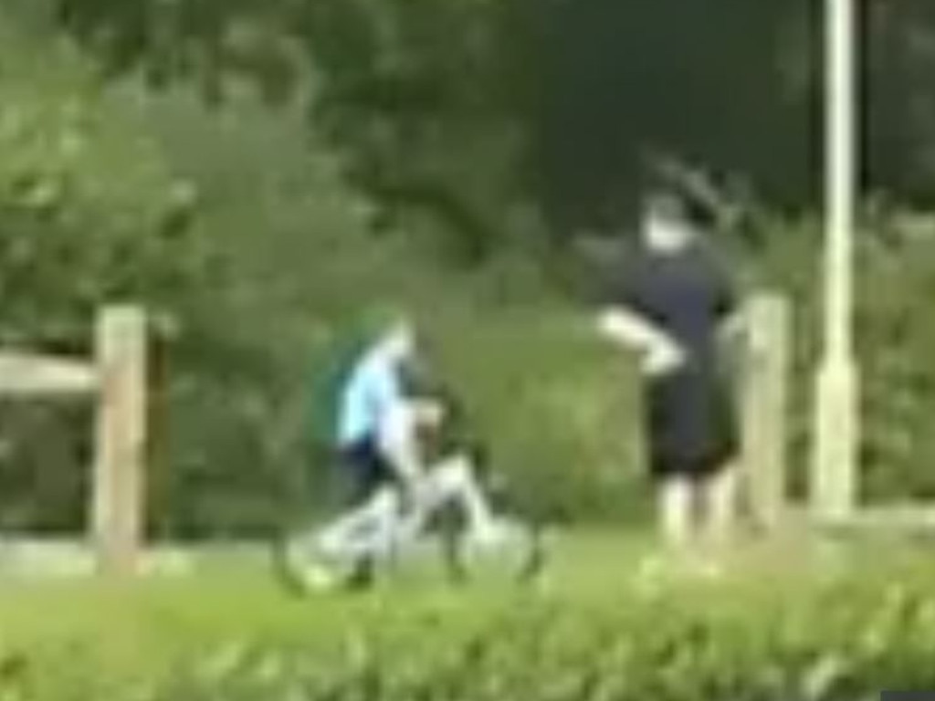 Smith follows the boy into the woods near his home. Picture: Supplied/The Sun