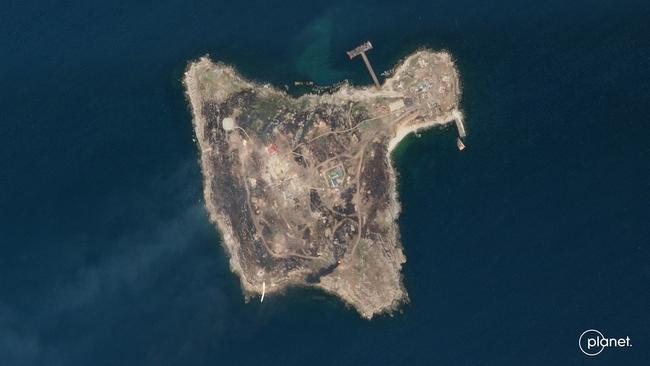 Snake Island in the Black Sea. Picture: AFP/Planet Labs PBC