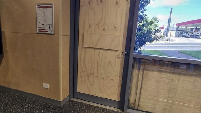 Retailer Aldi, on Simeoni Dr, Goonellabah where it is alleged four persons smashed their way in the front door and stole four TV sets. Picture: Supplied