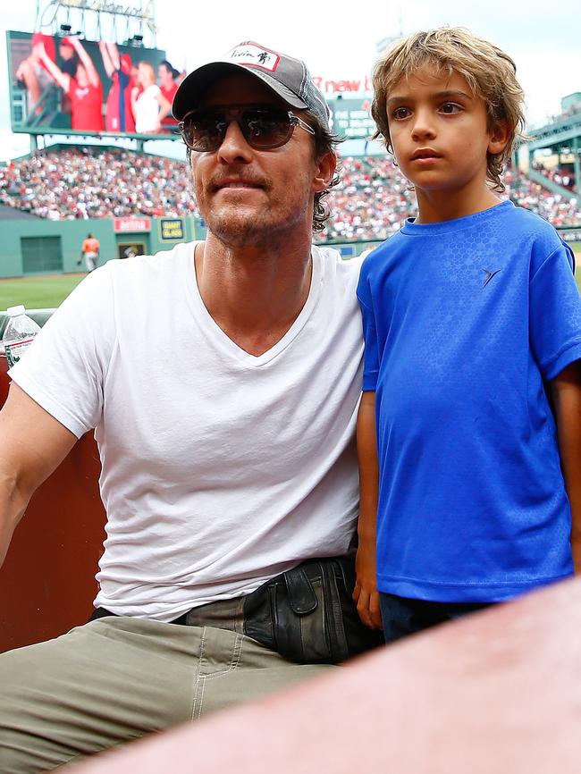 McConaughey’s son Levi looks mortified.