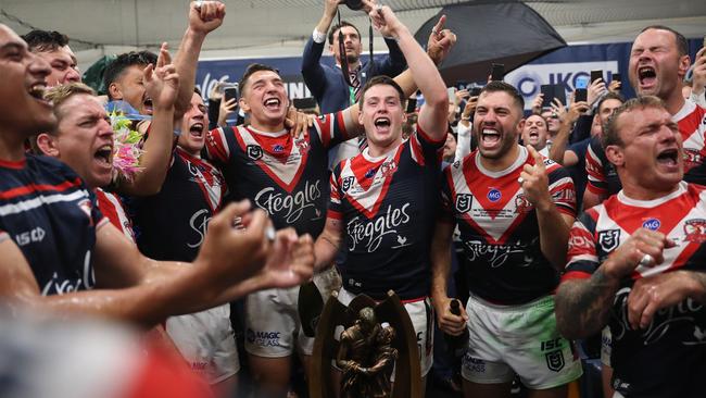 The Roosters will have plenty of busy Saturday nights during the season as they chase the first rugby league three-peat in 37 years. Picture: Brett Costello