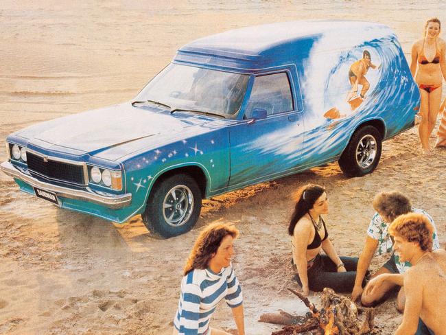 A Holden HZ Sandman in the 70s.