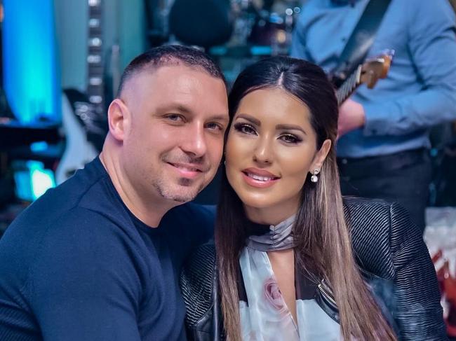 Serbian pop singer Tanja Savic and her husband Dusan Jovancevic. Picture: Instagram