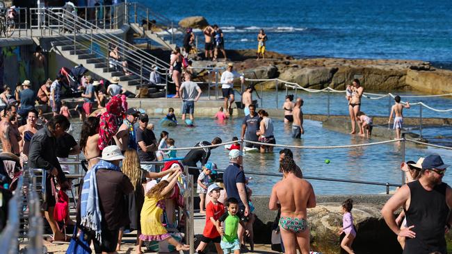 Sydney’s eastern suburbs were packed on Sunday. Picture: NCA NewsWire / Gaye Gerard