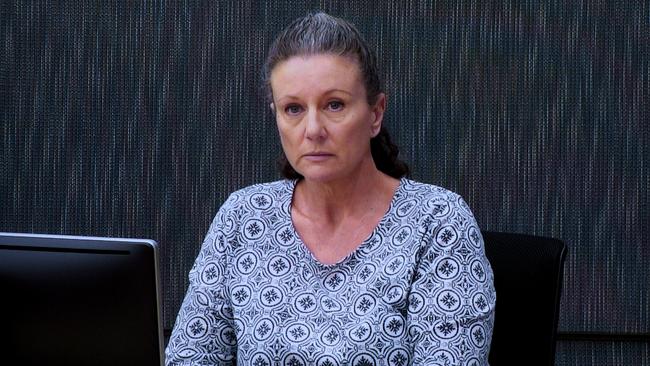 Kathleen Folbigg appears via video link during a convictions inquiry at the NSW Coroners Court, Sydney, in 2019. Picture: AAP Image/Joel Carrett