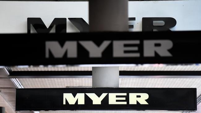 BRISBANE, AUSTRALIA - NewsWire Photos - NOVEMBER 4, 2021. The entrance to a Myer store in Queens Street mall in Brisbane. The company holds its AGM today, with its major shareholder, Solomon Lew's Premier Investments, recently becoming hostile and angry with its performance.Picture: NCA NewsWire / Dan Peled