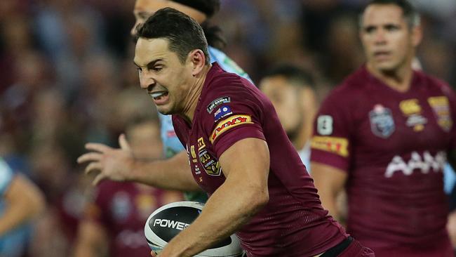 Billy Slater. Queensland vs New South Wales at Suncorp Stadium in Brisbane for the first game in the 2014 State of Origin series. Pic Peter Wallis