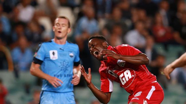 Former Adelaide United attacker Mark Ochieng has signed for Victorian NPL club Dandenong City. Picture: Jason McCawley/Getty Images