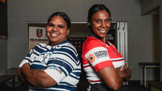 Darwin Brothers’ Bianca Scrymgour and Litchfield Bears’ Shari Togo both enjoyed wins for their sides in Round 2. Picture: Pema Tamang Pakhrin