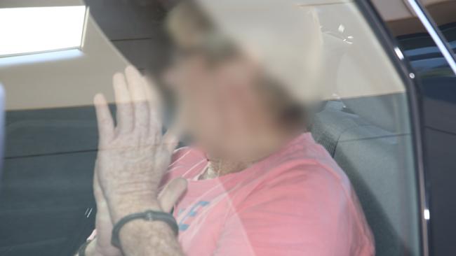 John Bowie is taken into custody today in relation to the 1982 disappearance of his wife. Picture: NSW Police Force