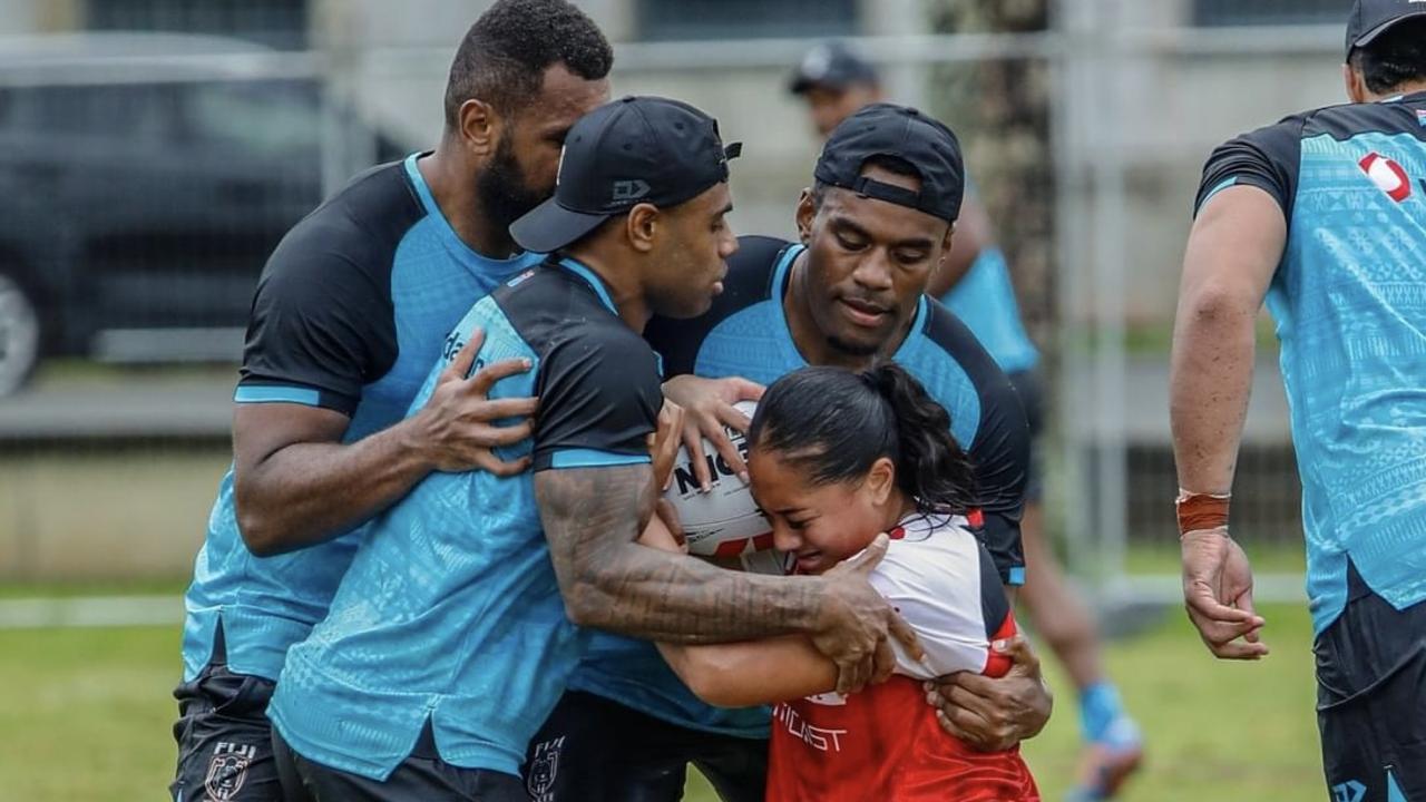 WATCH: Fiji men take on Tongan women in ‘weird’ training session