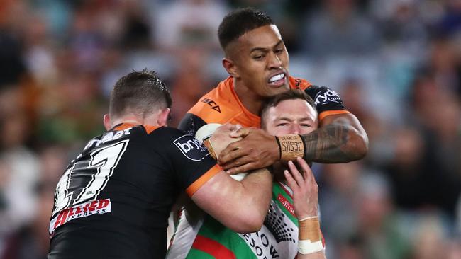 The Tigers exposed a weakness in the Rabbitohs outfit last week. (Photo by Matt King/Getty Images)