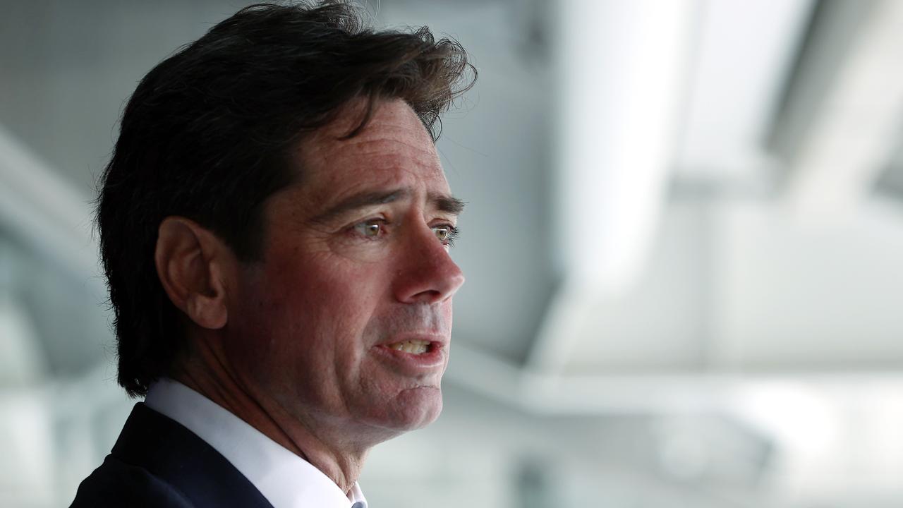 Gillon Mclachlan is confident on ‘playing on’ despite the new Covid variant. Picture: Michael Klein