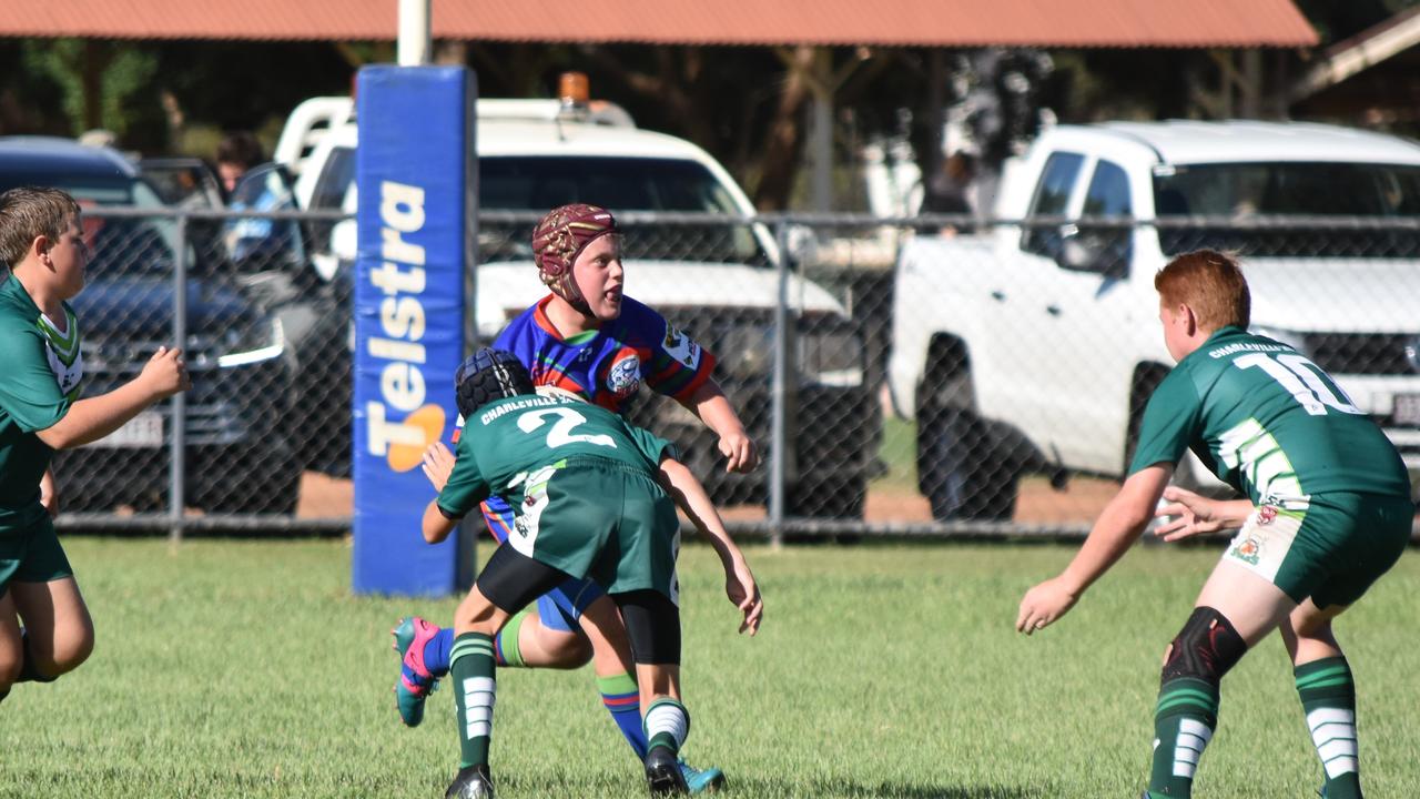 Benderoo/Roma Saints v Lowood Stags U14. Adrian Vowles Cup 2020.