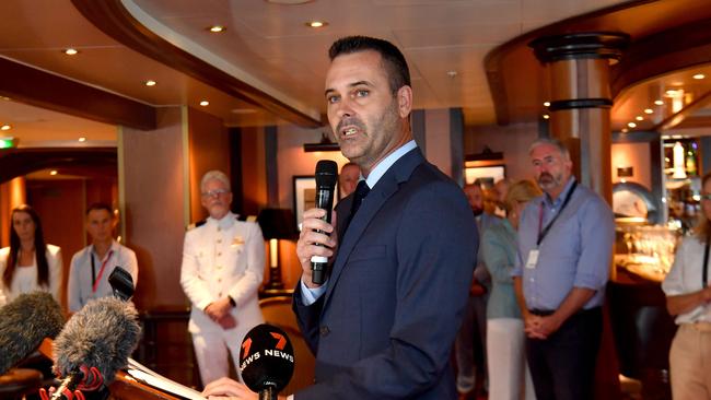 Queen Elizabeth at Townsville Port. Townsville MP Adam Baillie. Picture: Evan Morgan