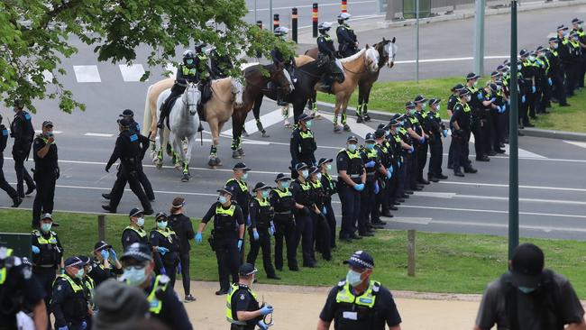 Public confidence in Victoria Police has dipped. Picture: Alex Coppel