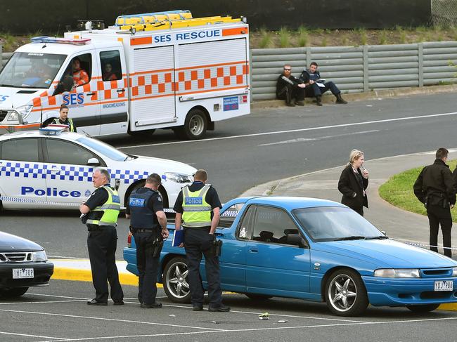 Report of shooting at Campbellfield Plaza. Picture:Carmelo Bazzano