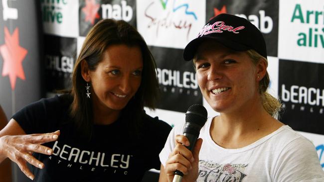 Layne beachley (L) famously won six titles on the trot. A younger Steph Gilmore (R). Picture: Sam Mooy