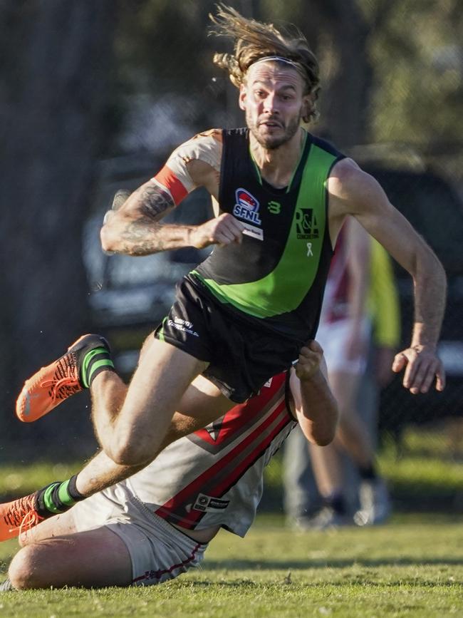 SFL: Doveton’s Jake Ingaliso is brought down. Picture: Valeriu Campan