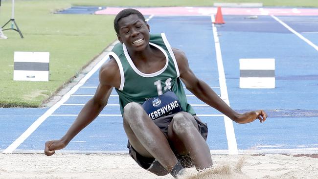 Daniel Okerenyang from the Riverina Anglican College at a Sydney meet.