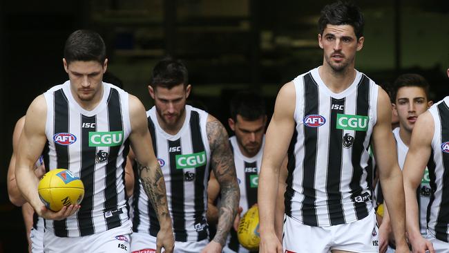 Scott Pendlebury will lead the Pies onto the MCG. Pic: Michael Klein