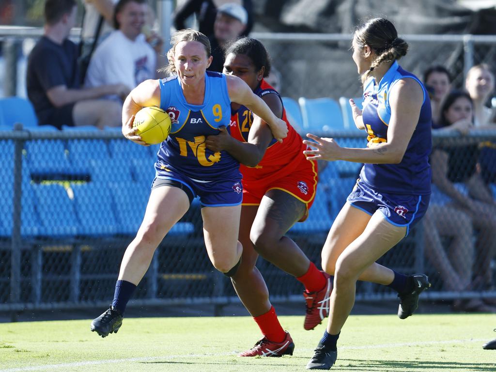 Amy Mill playing for North Queensland in the AFL Queensland representative match against South Queensland. Picture: Brendan Radke