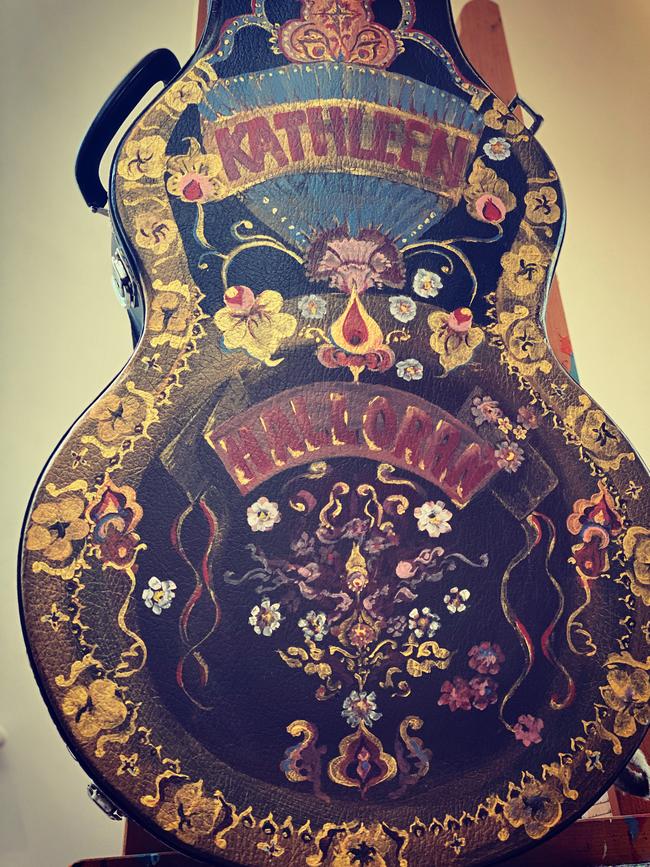 One of Kate Ceberano's commissioned guitar case artworks. Picture: Supplied