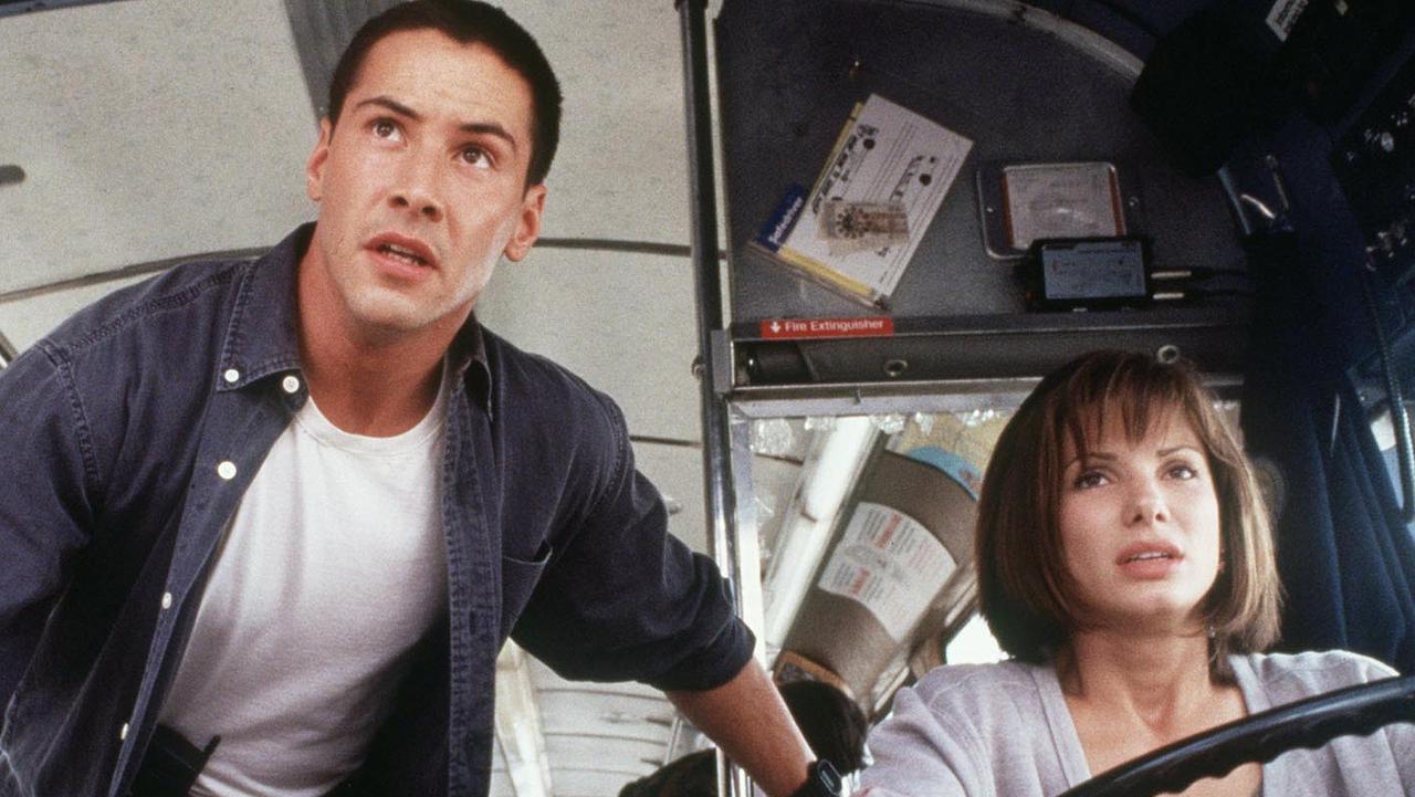 Actors Keanu Reeves and Sandra Bullock in 1994 film 'Speed'.