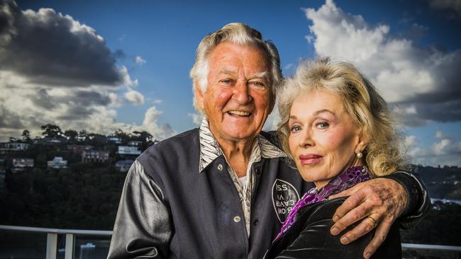 Bob Hawke and Blanche d'Apulget at their Northbridge home in 2014. Picture: Tim Bauer