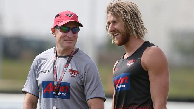 John Worsfold and Dyson Heppell are aiming for September. Pic: Michael Klein