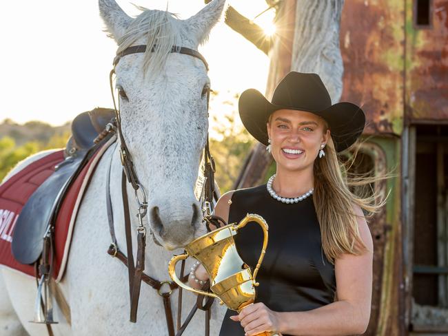 BIRDSVILLE RACES - Ambassador Grace Hayden with horse Thumper. Photo: Matt Williams.