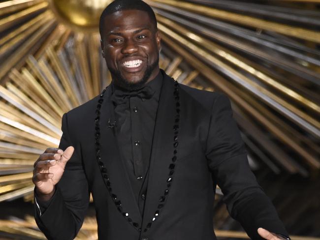 Kevin Hart introduces The Weeknd at the Oscars.