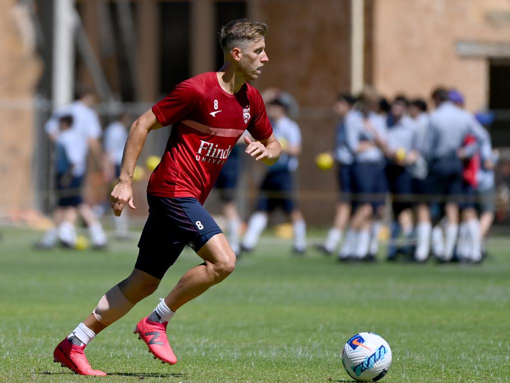 Adelaide United hope that Stefan Mauk will rejoin the club. Picture: Naomi Jellicoe