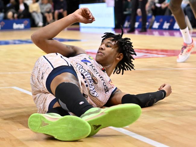 Bobi Klintman falls to the floor. Picture: Kai Schwoerer/Getty Images