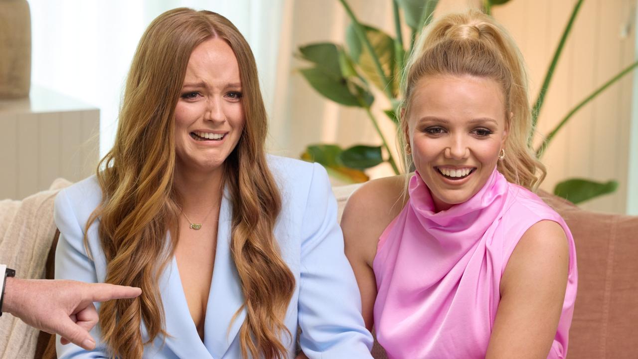 Maddy and Charlotte watch their auction unfold during the 2024 finale. Picture: Channel 9