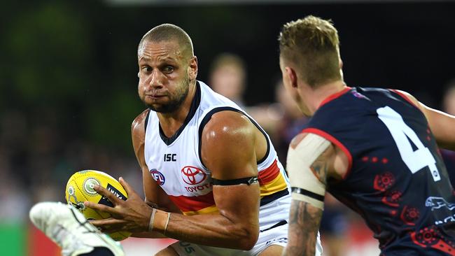 Cam Ellis-Yolmen of the Crows during the Round 11 match against Melbourne. Picture: AAP Image/Dan Peled