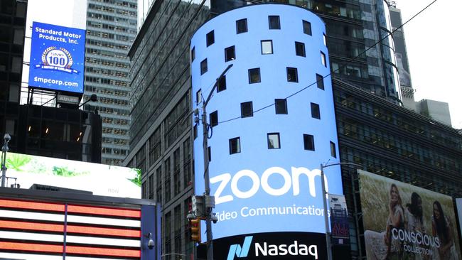 Zoom uer numbers soared to 200 million a day in March but the platform has been beset with security problems. Picture: AFP