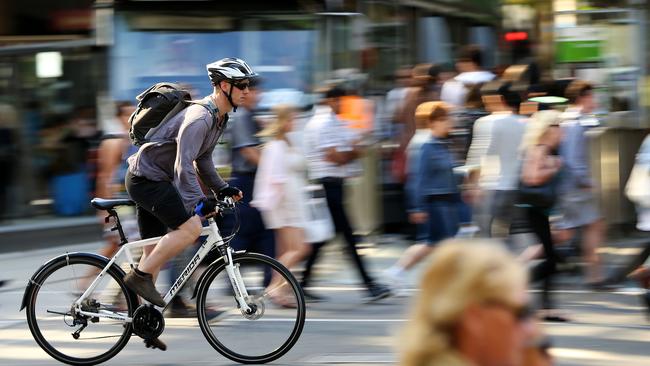 CBD parking spaces could go for bike lanes under a radical proposal. Picture: Mark Stewart