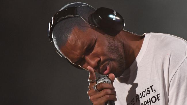 Frank Ocean performs. Picture: ANGELA WEISS / AFP