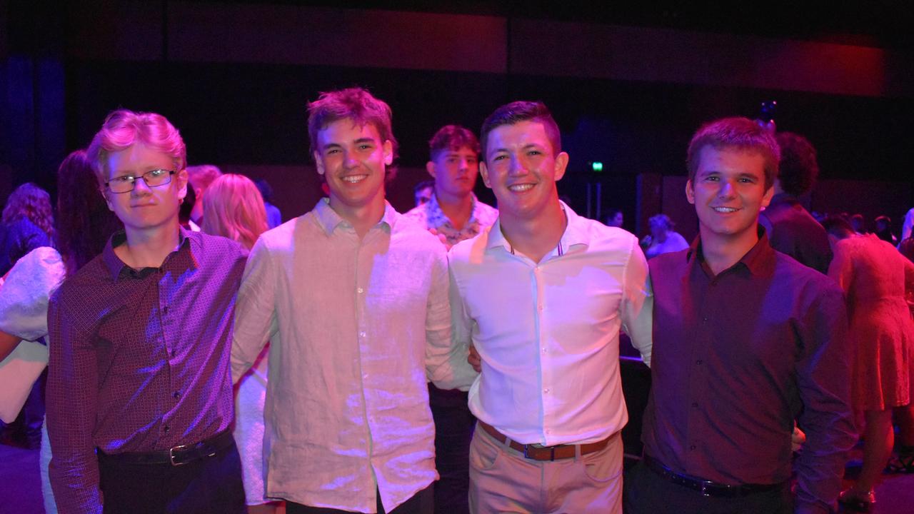 Holy Spirit College students (from left) Joshua Ruhl, Brandon Adcock, Tristan Dalton and Harrison Dawes at Mocktail 2021. Picture: Tara Miko